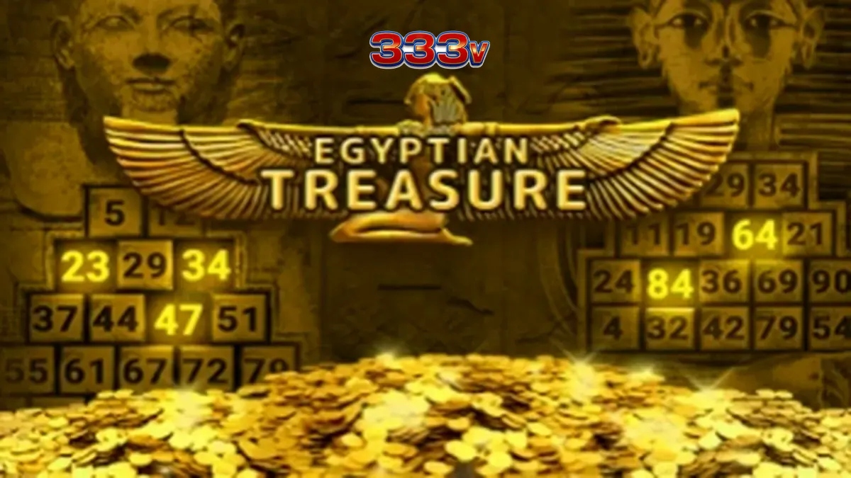 Tampilan visual slot Egyptian Treasure dengan tema Mesir kuno